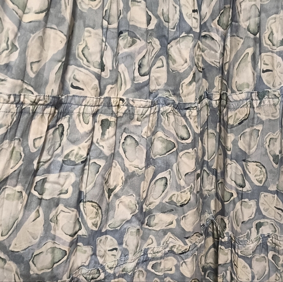 XL💙Kenny Flowers Blue Oysters Smocked Maxi Dress - Picture 7 of 9